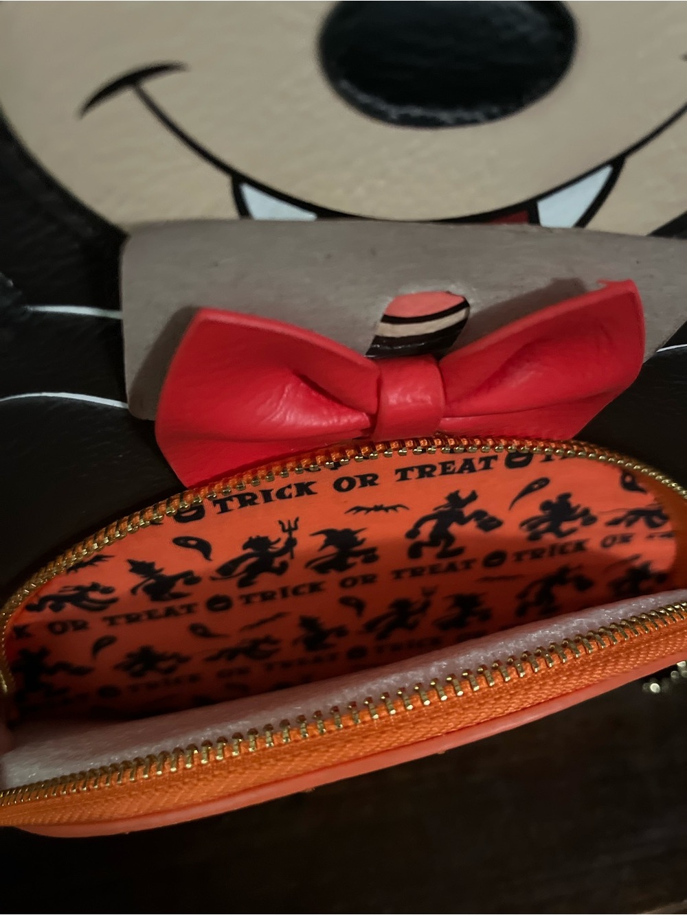 Loungefly Vampire Mickey with Glow in the Dark Pumpkin Mini Backpack Exclusive - Picture 6 of 7